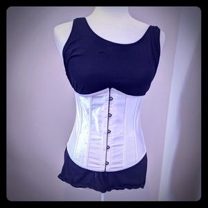White under breast corset